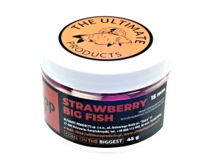 Ultimate STRAWBERRY BIG FISH POP-UP 15 mm OPAK.