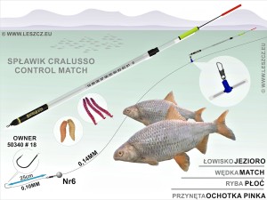 CRALUSSO ZESTAW 345 - SPŁAWIK CONTROL MATCH - PŁOĆ 7g
