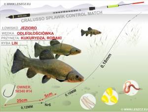 CRALUSSO ZESTAW 360 - SPŁAWIK CONTROL MATCH - LIN 10g