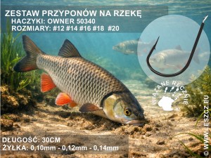Zestaw przyponów 383 Rzeka - tyczka, bat, bolonka 65szt