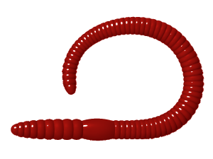 Libra Lures FLEX WORM JUNIOR 65 Red
