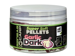SENSAS SUPER SOFT PELLETS 6MM GARLIC DARK 60G