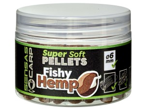 SENSAS SUPER SOFT PELLETS 6MM FISHY HEMP 60G