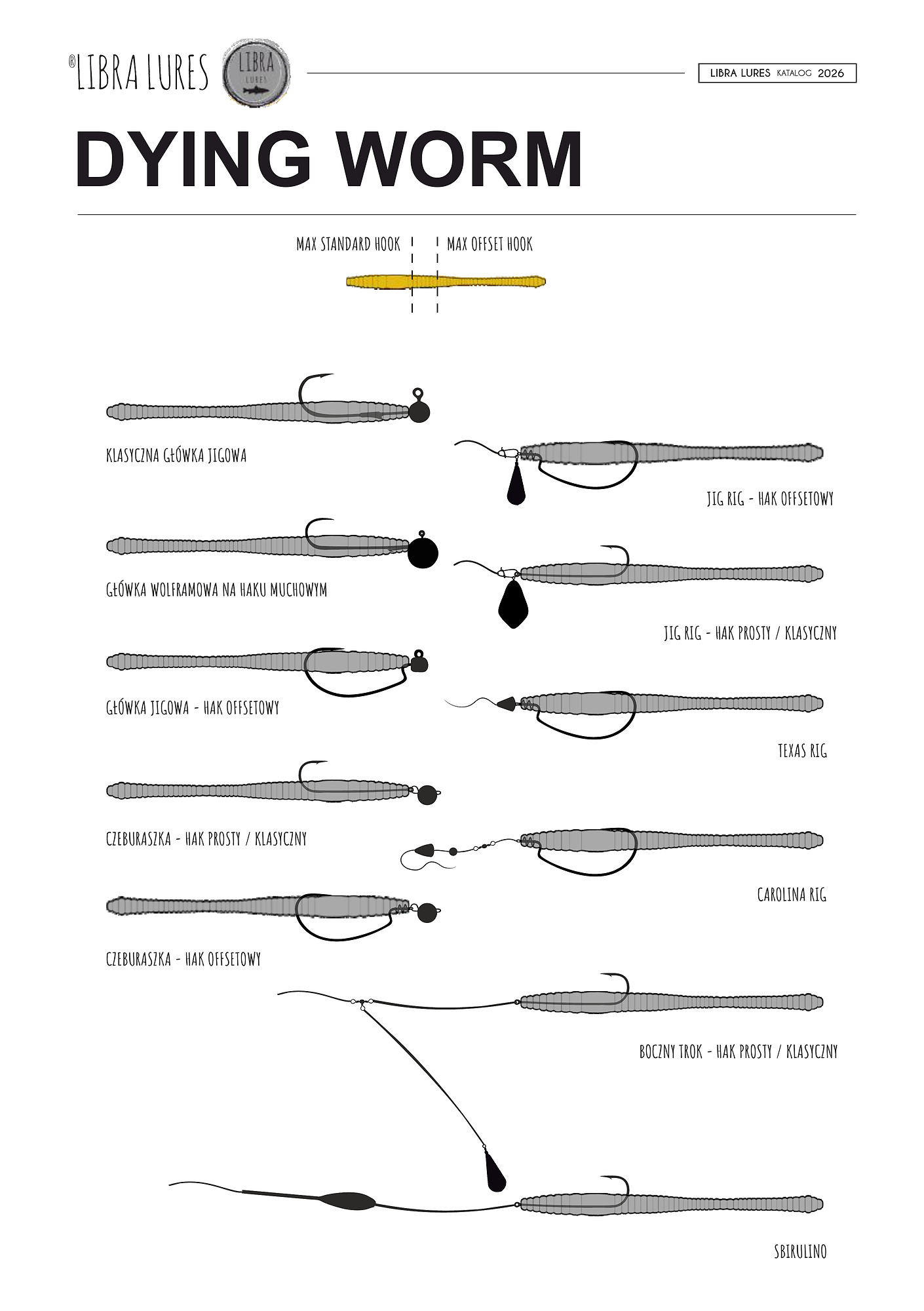 Libra Lures Dying Worm 70