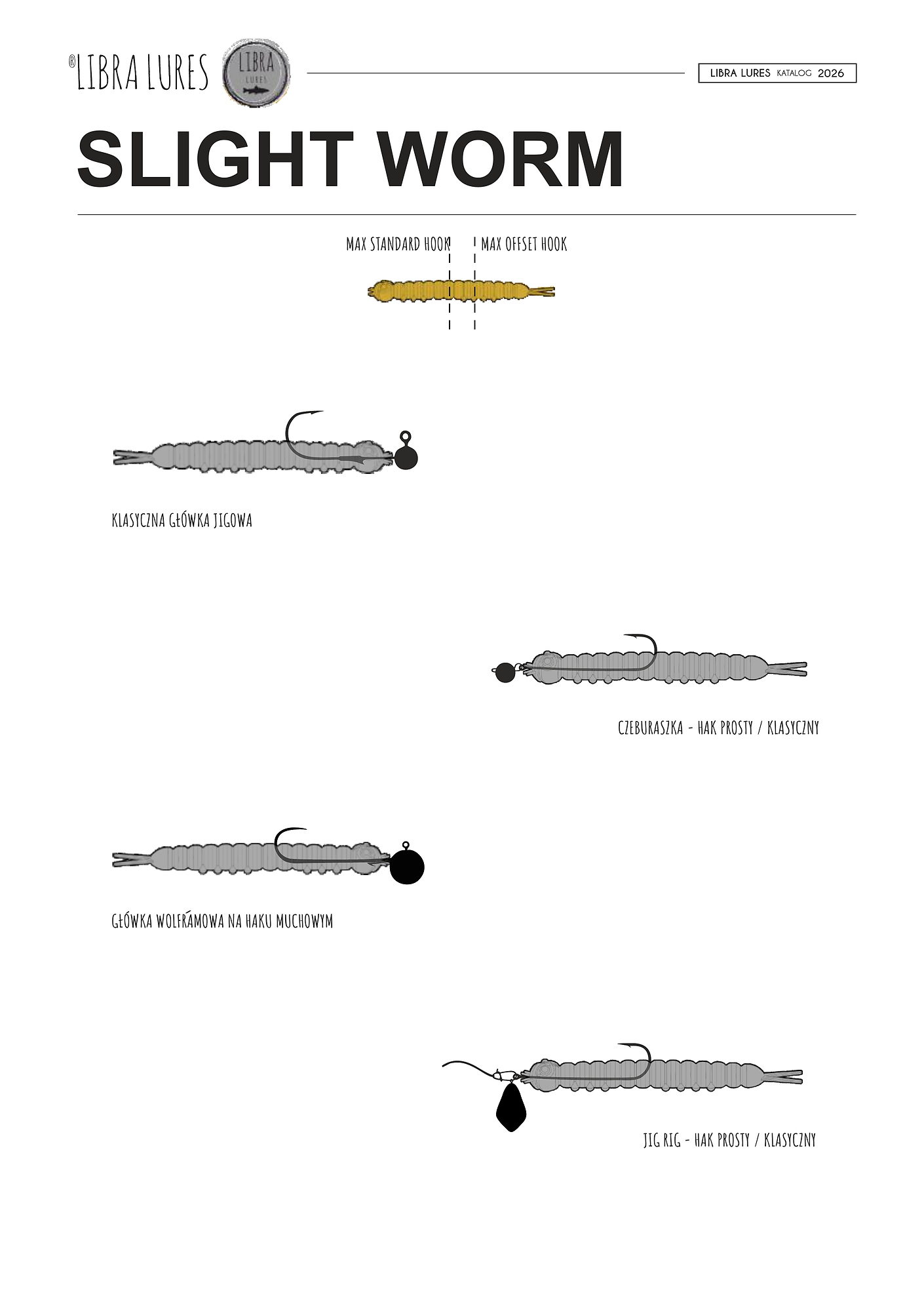 Libra Lures Slight Worm 38